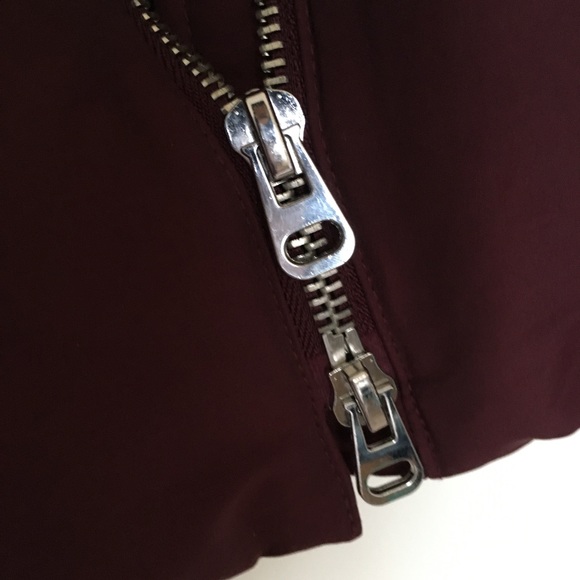 Zara Parka Acolchada Water Repellent Winter Coat Small burgandy - Picture 3 of 9